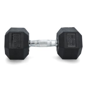 Body Sculpture 12 kg Hex Dumbbell with Rubber Coating